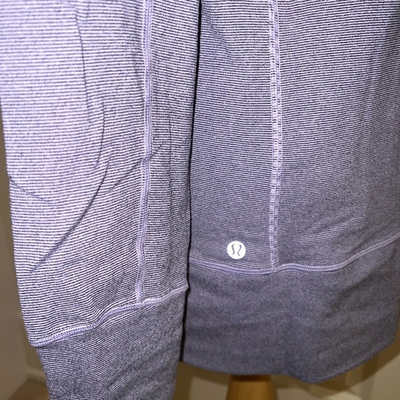 VGUC Lululemon Stride Jacket Lilac Heathered Wee Stripe Track Running Jacket - Picture 5 of 8